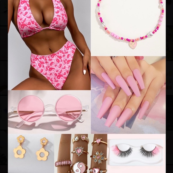 None Other - Yin & Yang Pink Rave Outfit
